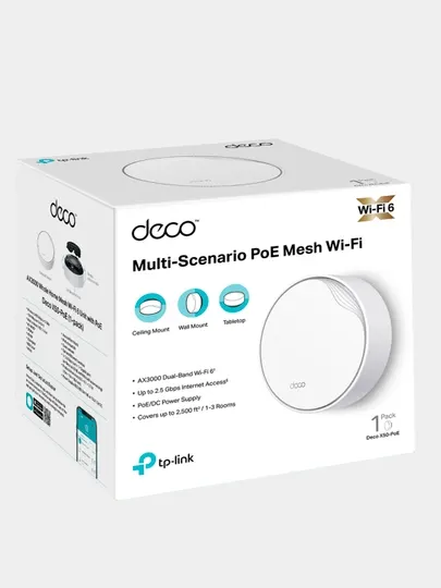 TP-link Система Deco X50-PoE(2-pack) Mesh система WiFi 6 с PoE