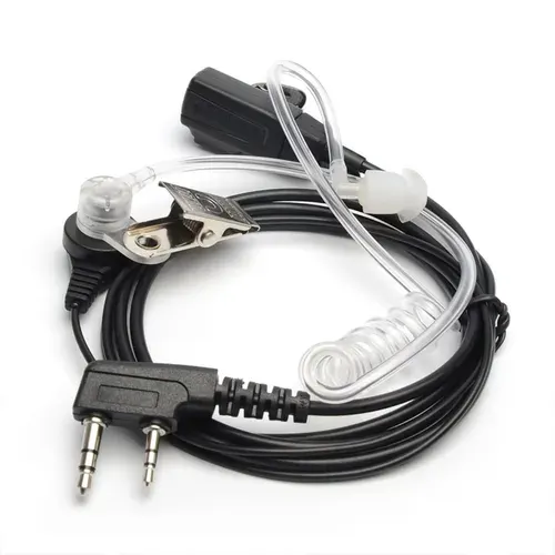 Гарнитура с силиконовым воздуховодом для раций Baofeng и Kenwood 2-Pin