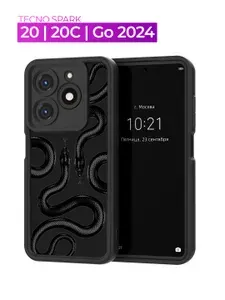 Чехол на Tecno Spark 20 / 20C / Go 2024 / Техно Спарк 20с / Го 2024 с принтом, Змея