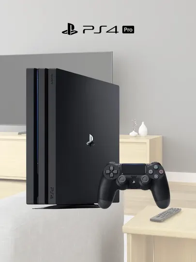 Sony PlayStation 4 Pro 4K, 20 предустановленных игр, с выбором геймпадов