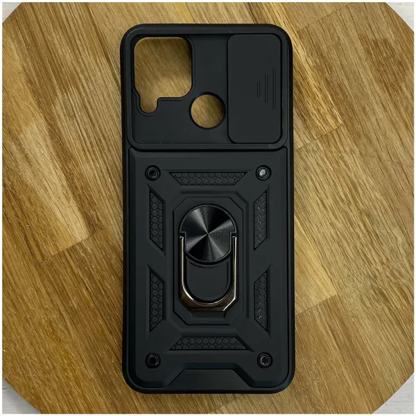 Чехол противоударный для Realme C15 и C25 и C25s / Реалми С15 и С25 и С25s с защитой камеры armors (Черный)
