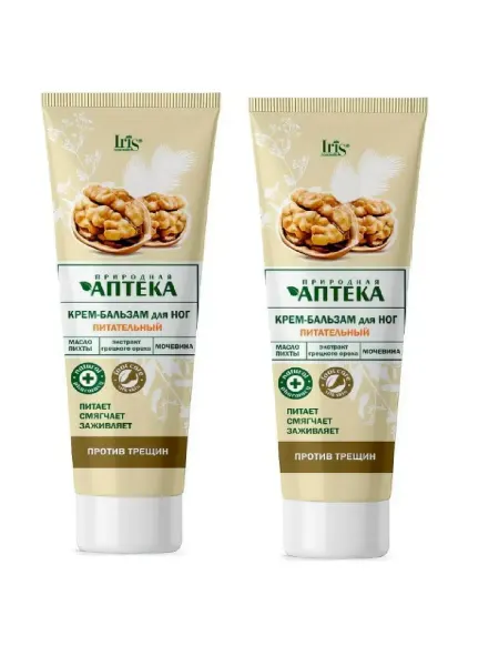 IRIS COSMETIC Крем для ног Питательный Природная Аптека, 100 мл, 2 шт