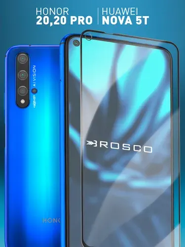 Защитное стекло на Honor 20 Pro, Honor 20 и Huawei Nova 5T (Хонор 20 Про, Хонор 20 и Хуавей Нова 5Т) с олеофобным покрытием, ROSCO
