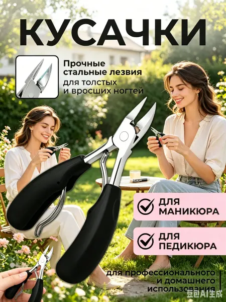 CREATY Кусачки для ногтей,металл,Чёрный
