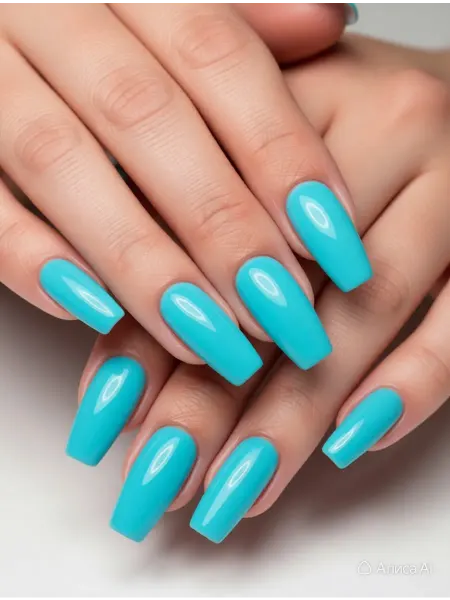 CRISTINANAILS Гель лак для ногтей бирюзовый мятный