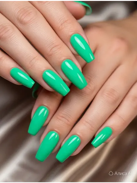 CRISTINANAILS Гель лак для ногтей ярко-зеленого салатового цвета