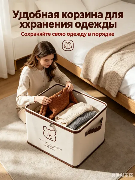 SoFeCo Органайзер коробка для хранения вещей с крышкой