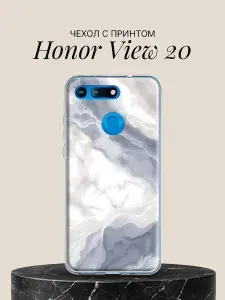 Чехол на Honor View 20 с принтом Мраморные волны