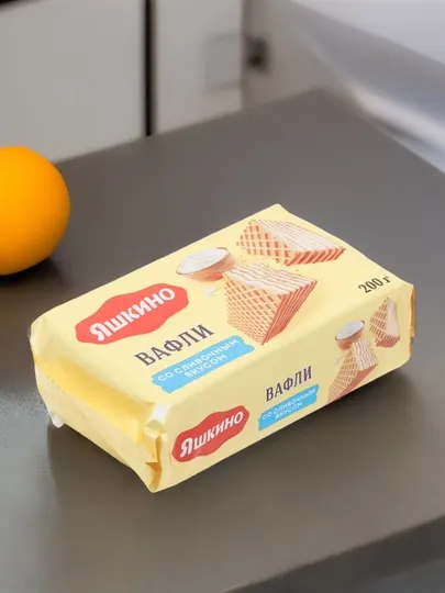 Вафли Яшкино, Сливочные, 200 г