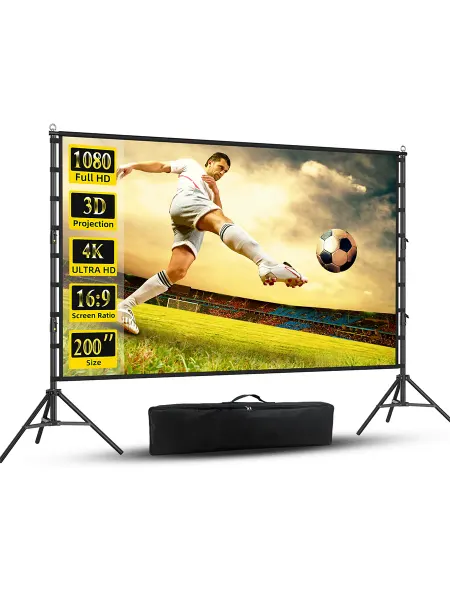 200" Экран для проектора Белый с двойным штативом