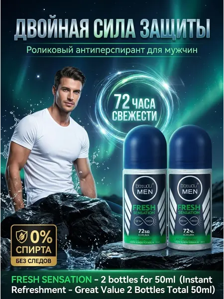 NIVEA Дезодорант мужской Морской бриз ролик 2 шт