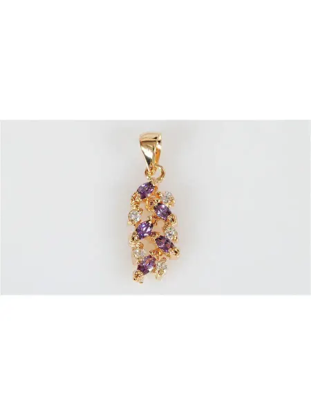 Lotus jewelry Кулон с аметистом "Косичка"