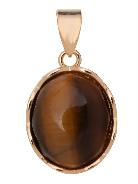 Lotus jewelry Кулон с тигровым глазом "Аура"