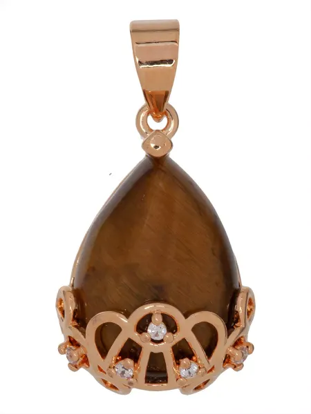 Lotus jewelry Кулон с тигровым глазом "Дождь