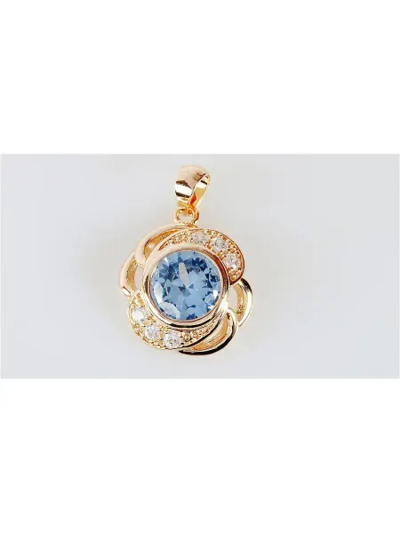 Lotus jewelry Кулон с голубым фианитом "Серенада"