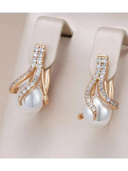 POLLYJewelry Серьги бижутерия с жемчугом