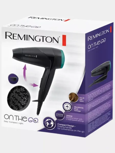Remington Фен для волос On The Go D1500 дорожный 2000 Вт