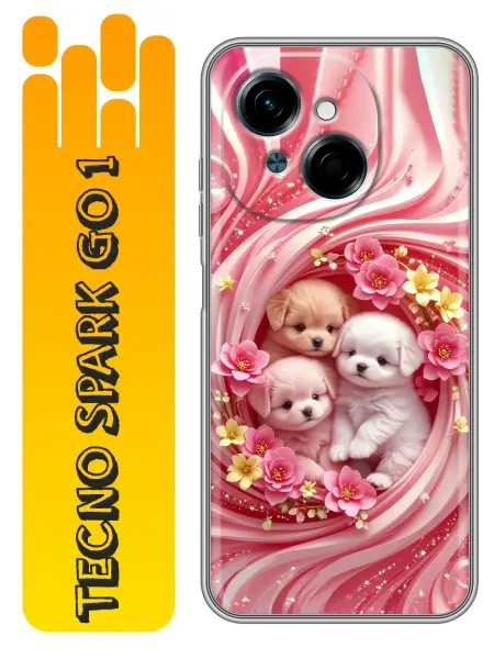 360skin Чехол на Tecno Spark Go 1 Щенята для девочки