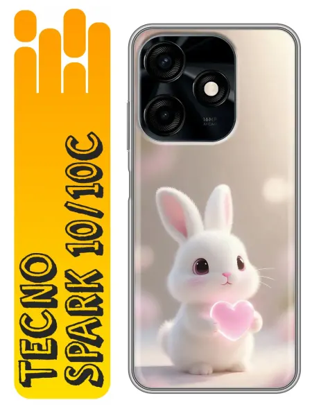 360skin Чехол на Tecno Spark 10, 10С кролик женский