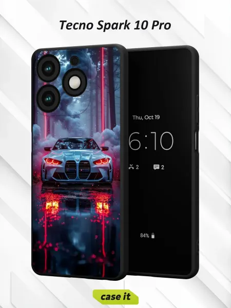 Case it Чехол на Tecno Spark 10 Pro с принтом BMW M4 car