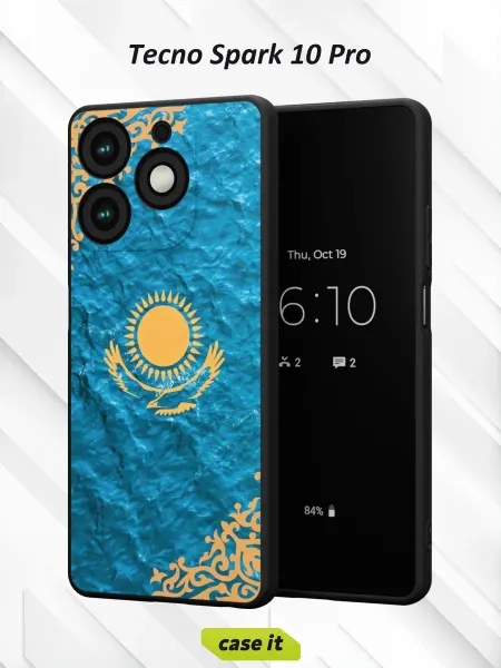 Case it Чехол на Tecno Spark 10 Proс принтом государственный флаг