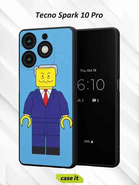 Case it Чехол на Tecno Spark 10 Proс принтом Лего