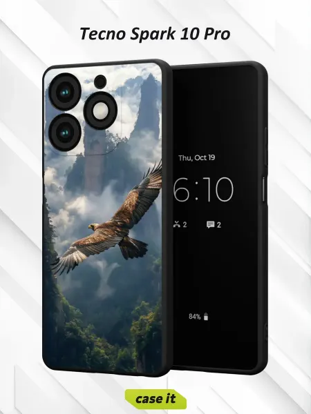 Case it Чехол на Tecno Spark 10 Proс принтом Парящий в небе