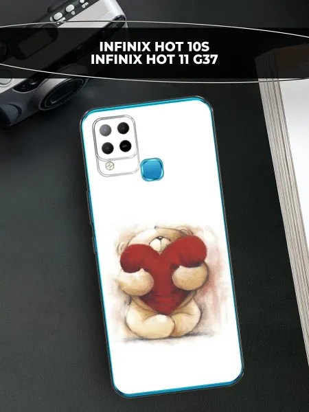 Infinix Чехол на HOT 10S Hot 11 G37 с сердечком