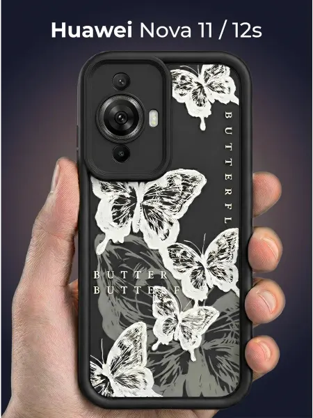 URBAZZA Чехол на Huawei Nova 11, Nova 12s с бортиками и рисунком