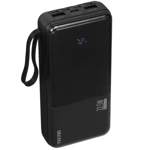 Tecno Внешний аккумулятор Tecno L201Q, 20000 мАч, 22.5 Вт, черный, L201Q