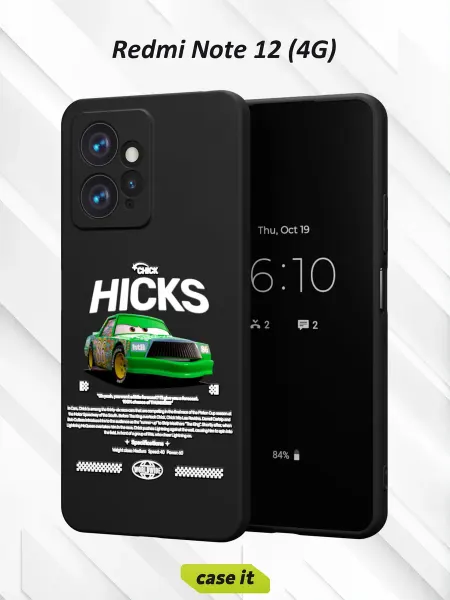 Case it Чехол на Redmi Note 12 4Gс принтом The green car