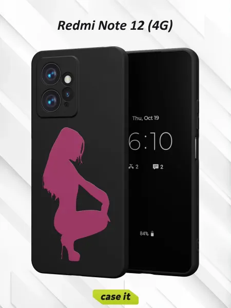 Case it Чехол на Redmi Note 12 4Gс принтом Девушка