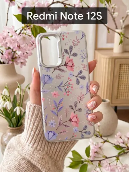 IdealStore Чехол на Redmi Note 12S Цветочный Принт (3)