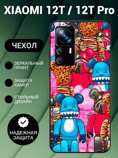 PedantCase Чехол на Xiaomi 12T с принтом bearbrick