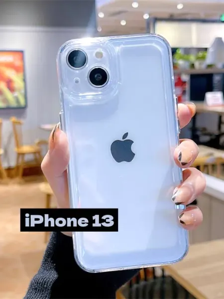 IPhone чехлы чехол на iphone 13 прозрачный силиконовый с защитой камеры