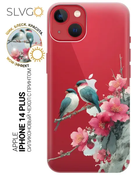 SLVGO Чехол на Apple iPhone 14 Plus с сакурой