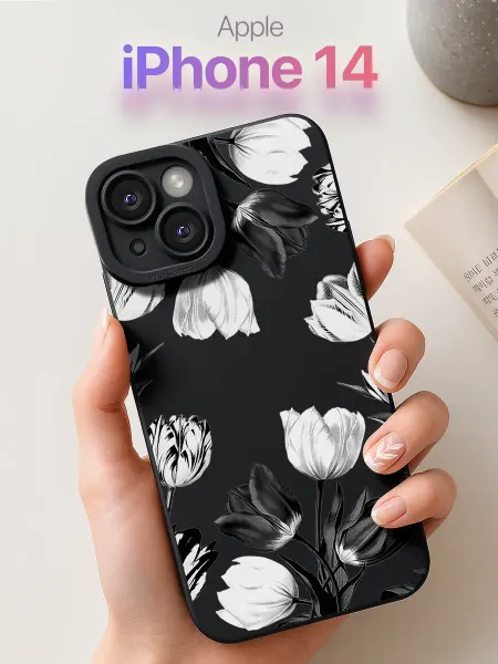 SCDesign Чехол на iPhone 14 с тюльпанами