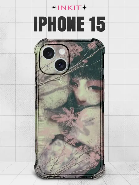 INKIT Чехол на iPhone 15 y2k аниме