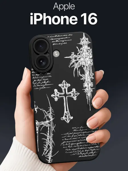 SCDesign Чехол на iPhone 16 с крестами