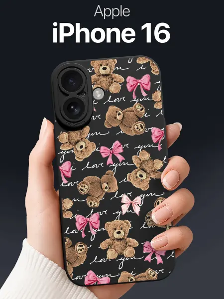 SCDesign Чехол на iPhone 16 с мишками