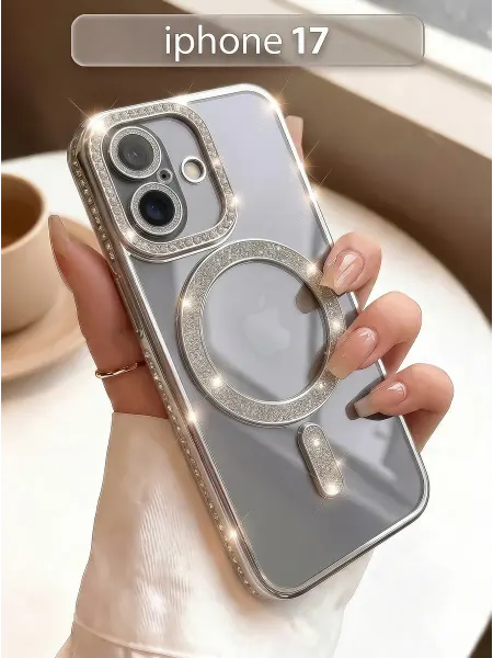 ЧЕХОЛБЕРИ Чехол со стразами и MagSafe на Apple iPhone 17