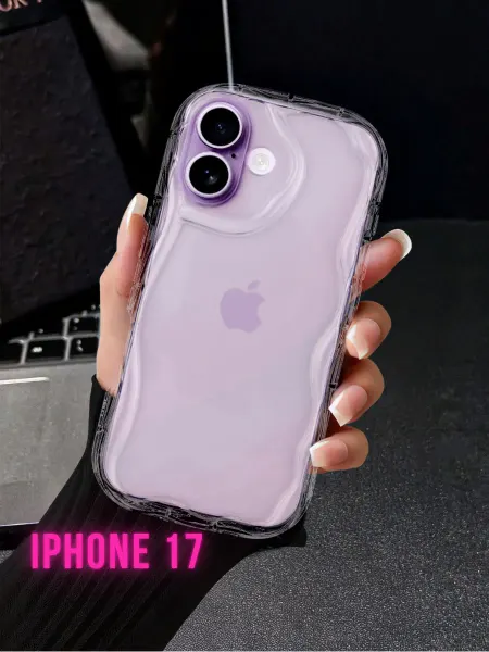 Просто Чехол на iphone 17 айфон 17 фигурный волнистый объемный