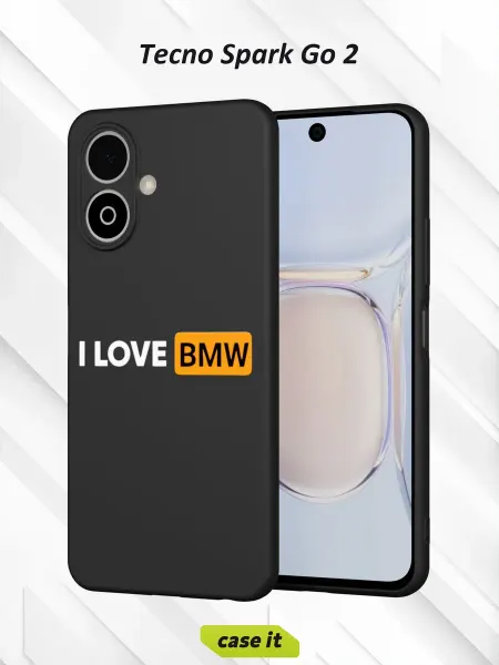Case it Чехол на Tecno Spark Go 2 с принтом I love BMW