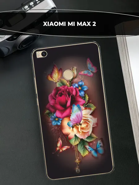 Xiaomi Чехол на Mi Max 2 с бабочками