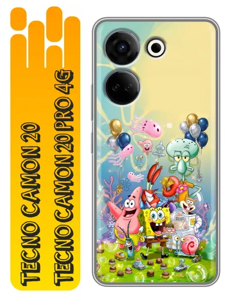 360skin Чехол на Tecno Camon 20, 20 Pro Спанч Боб для мальчика