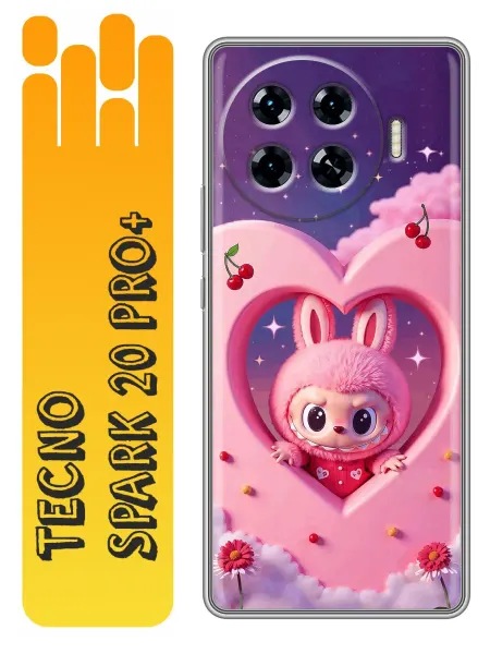 360skin Чехол на Tecno Spark 20 Pro Plus Labubu Лабубу (женский)