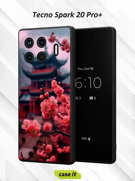 Case it Чехол на Tecno Spark 20 Pro +с принтом японская вишня