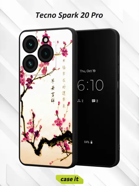Case it Чехол на Tecno Spark 20 Proс принтом китайская живопись