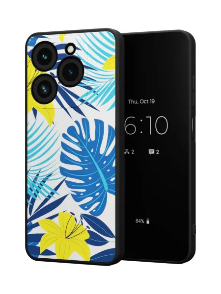 QuestCase Чехол на Tecno Spark 20 Pro с принтом Листья