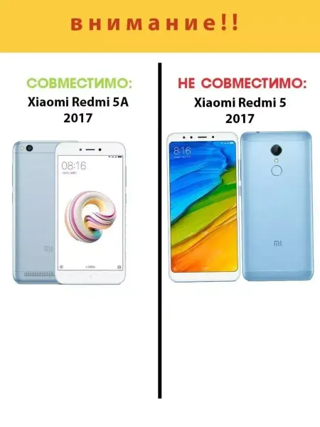 Rayzon market Чехол на Xiaomi Redmi 5A 2017 прозрачный силиконовый бампер